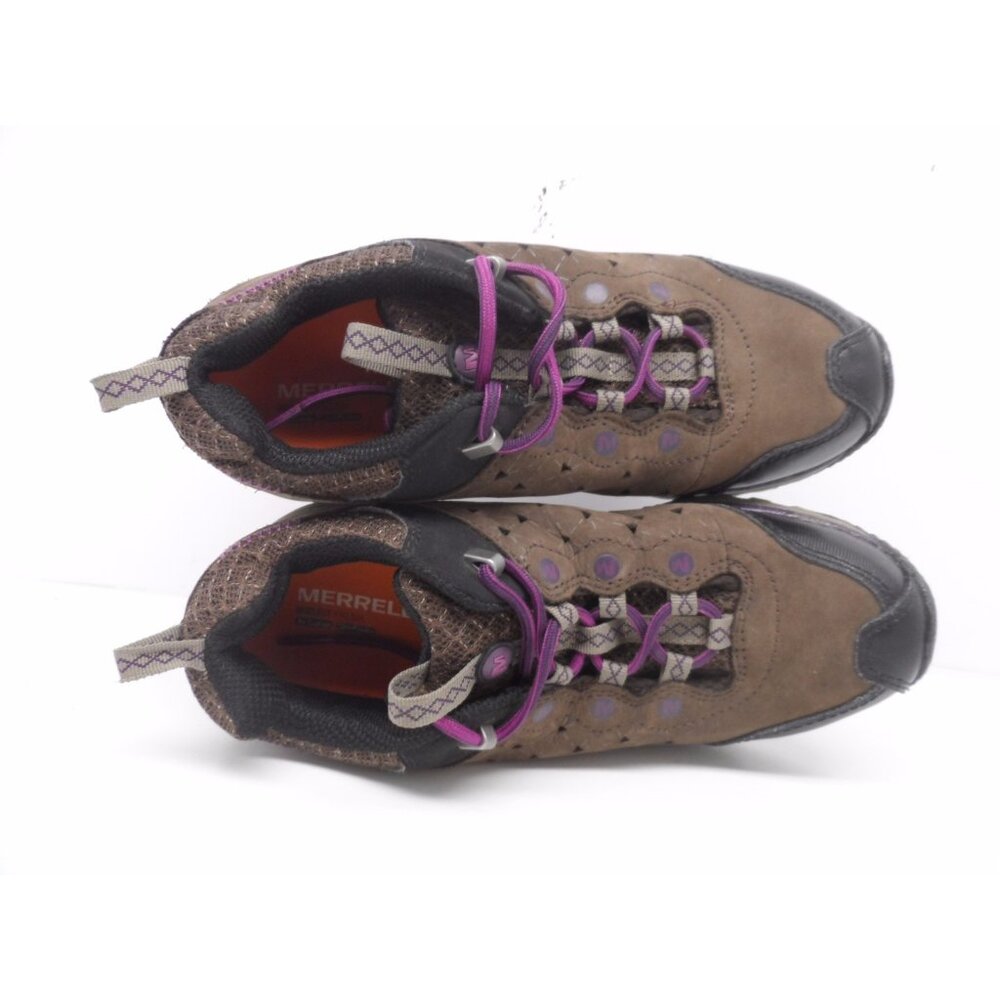 Merrel Women's Avian Light Leather Bracken Hiking Trail Shoe Brown/Purple 7M - Picture 5 of 7